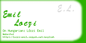 emil loczi business card